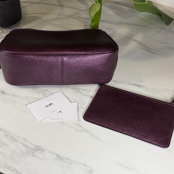 Coach Purple Star-Embellished Clutch and Wristlet